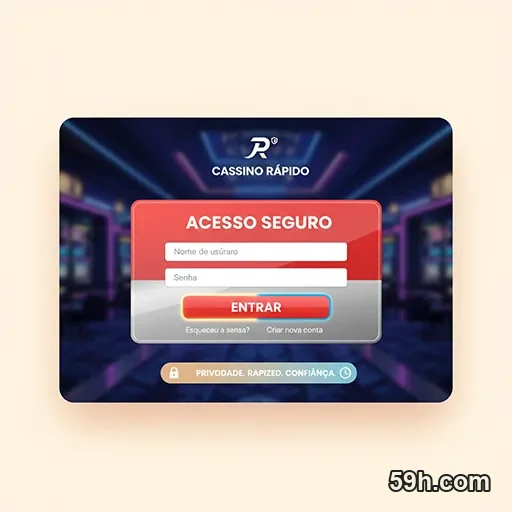 Acesso mobile ao 59h.com em tela de celular